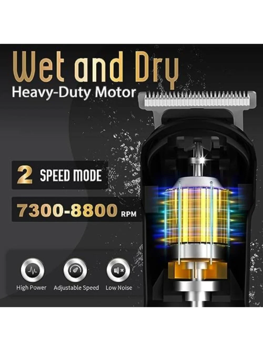 Waterproof Electric Beard Trimmer & Grooming Kit for Men - Precision Hair